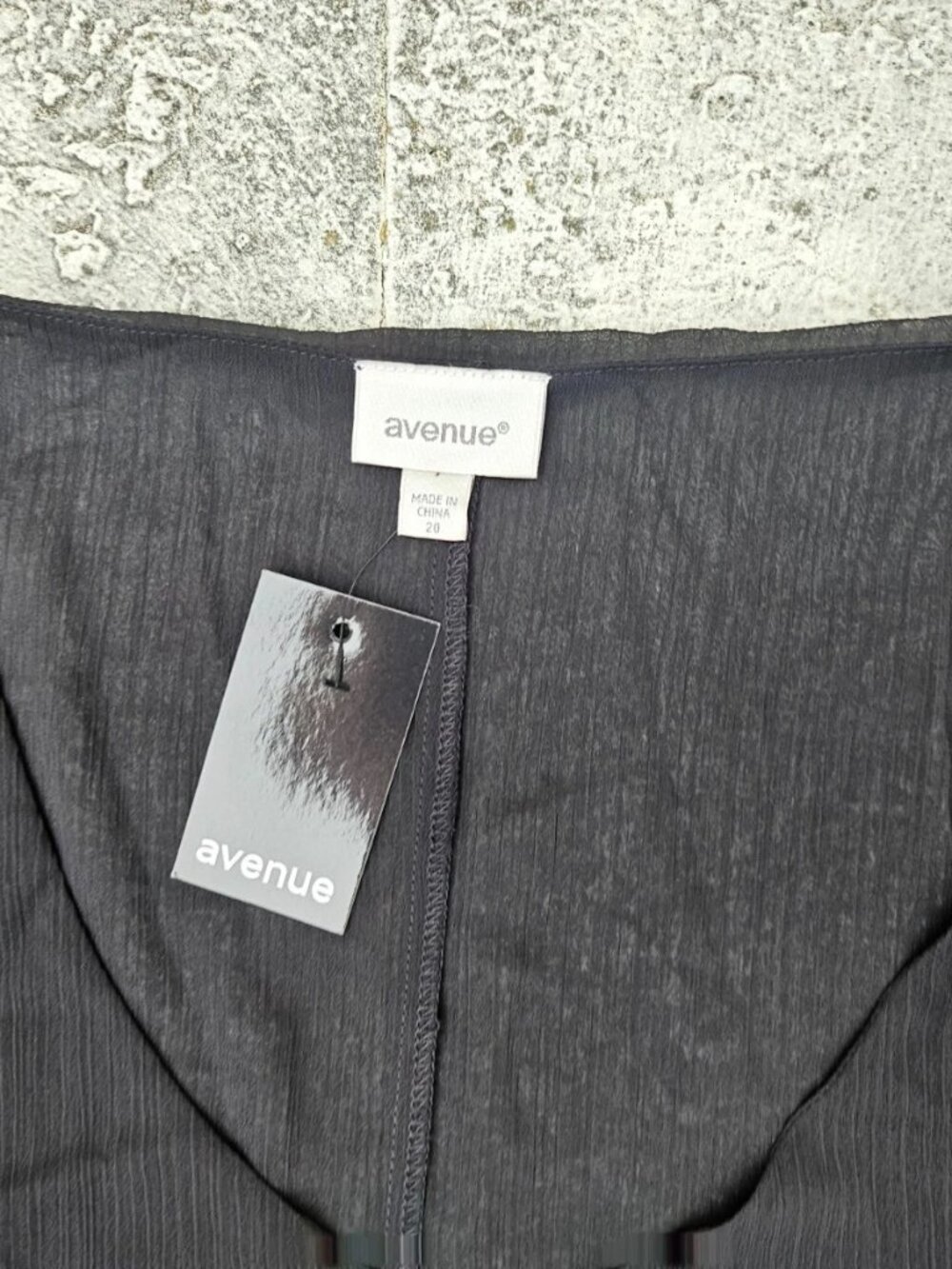 Avenue Women Top Blouse Shirt Black Size 20 Plus NWT - Picture 7 of 10